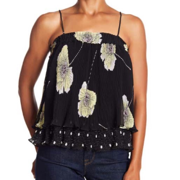 New w/tags 1.State mixed print pleated cami size L - Picture 2 of 7